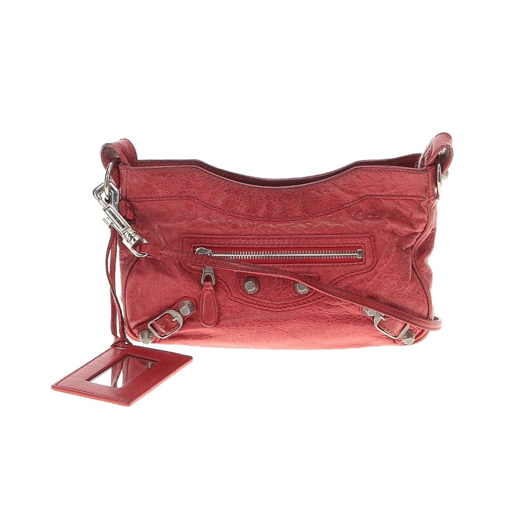 Balenciaga Red Leather Shoulder Bag